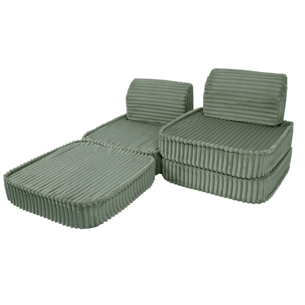 Small Modular Sofa for Kids - Churros Sage Green